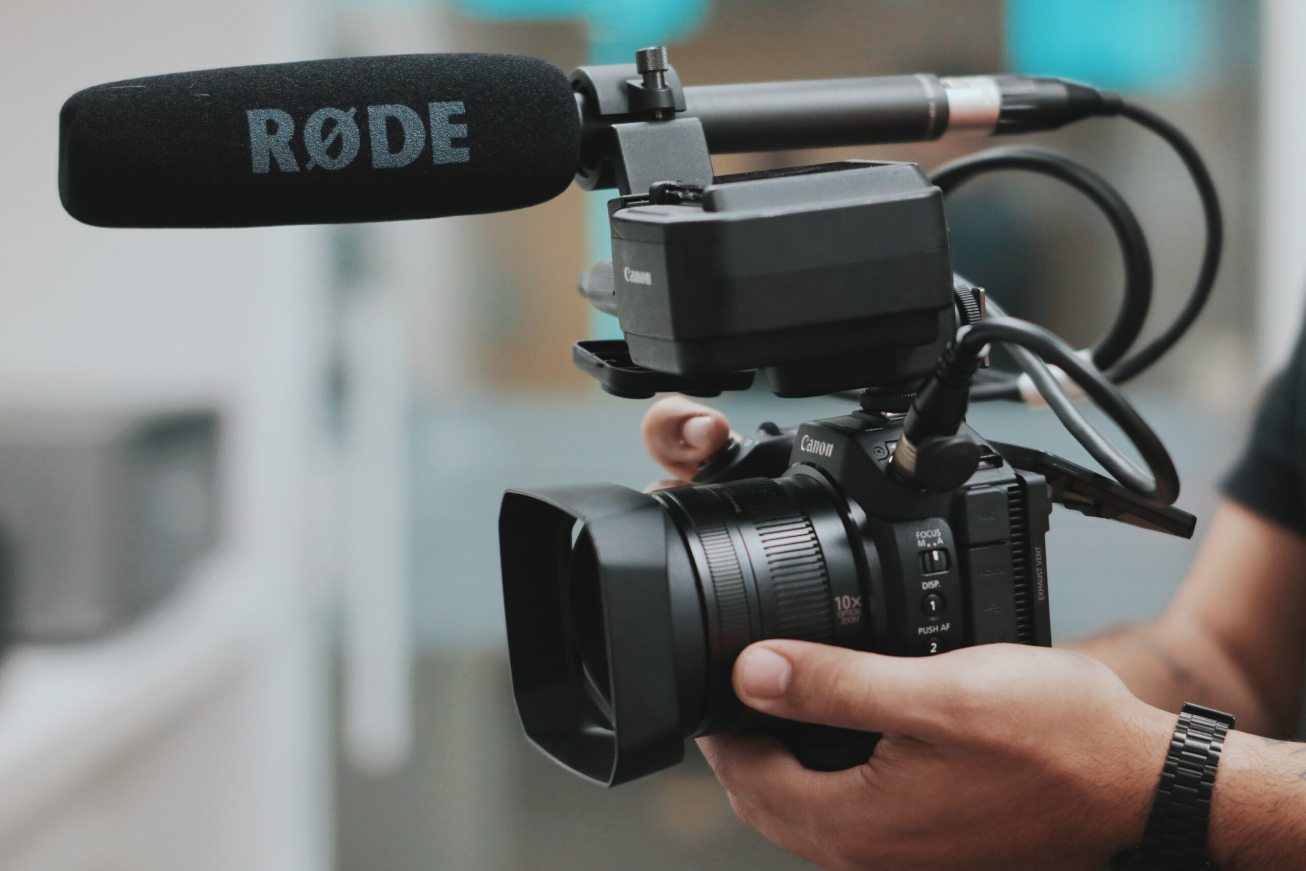 black rode camcorder