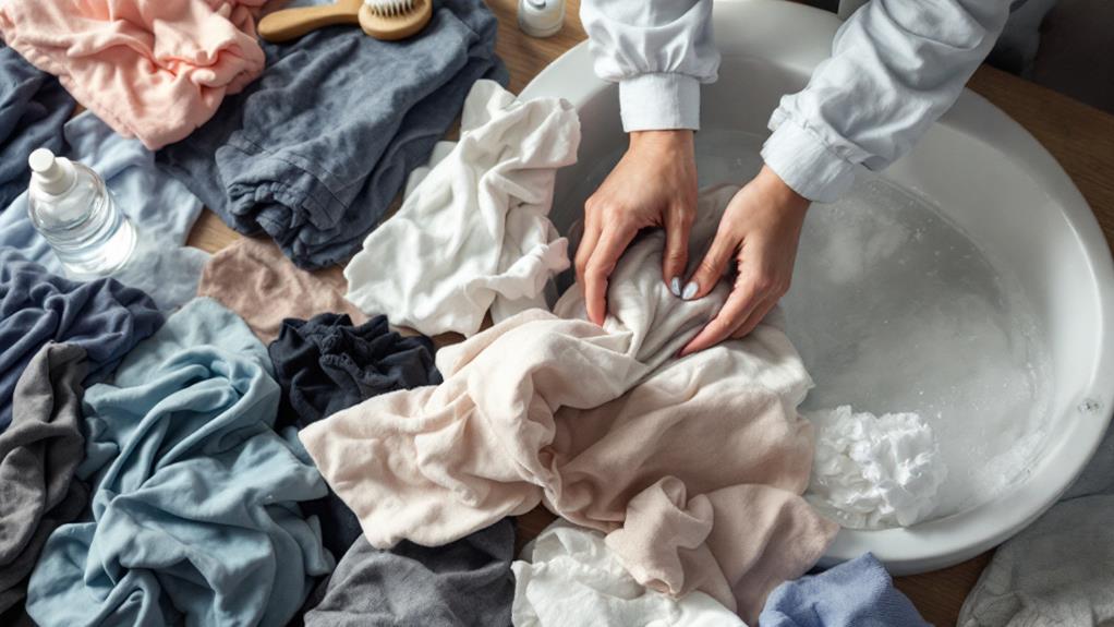 clothes preparation for hand washing
