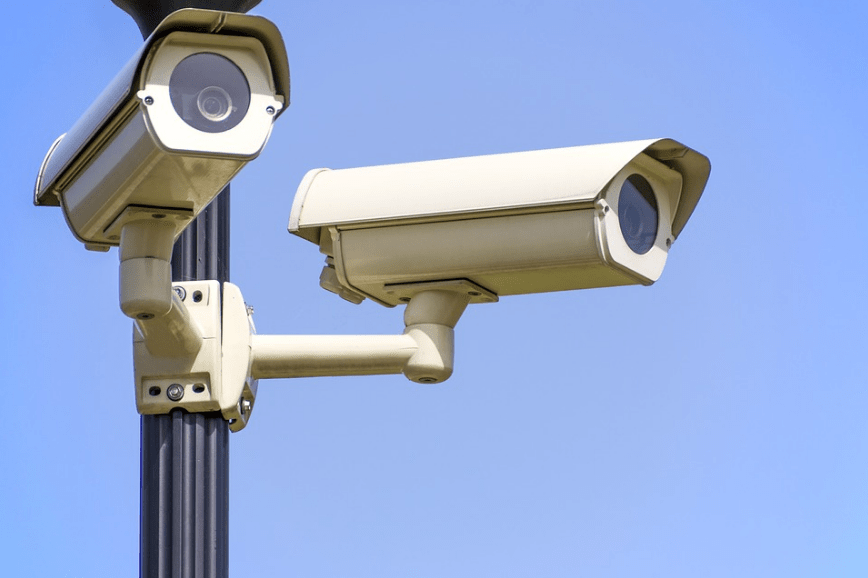 two security cameras