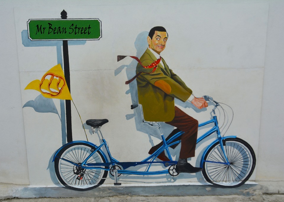 street art graffiti mr bean wall