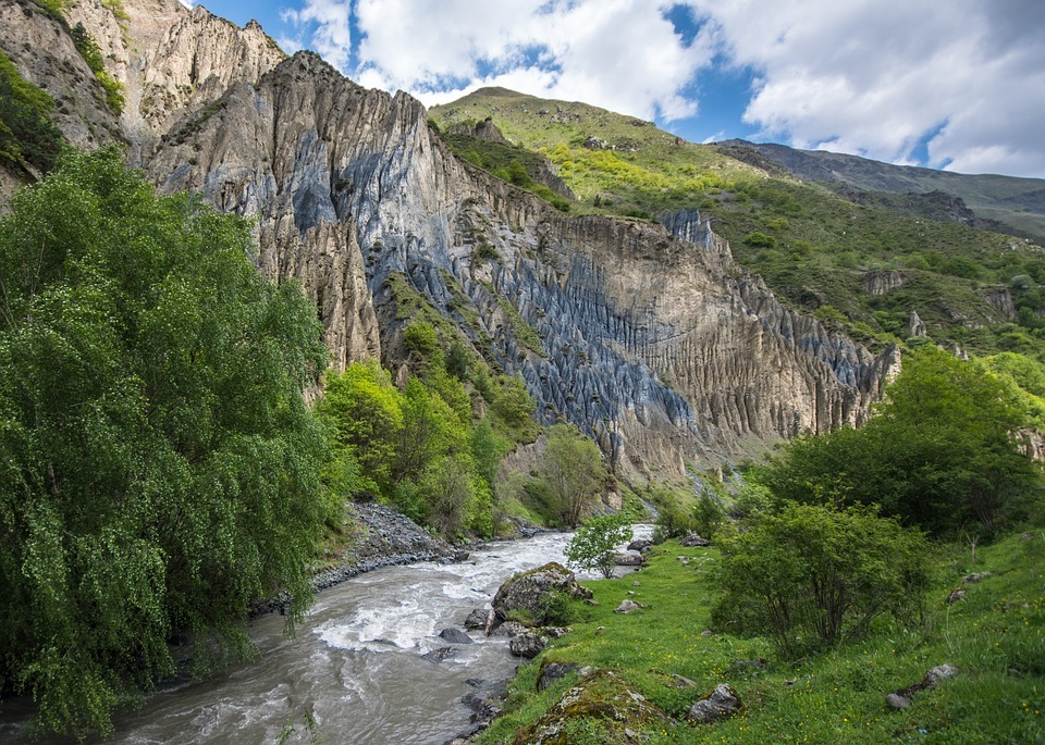 Georgia Caucasus valley river