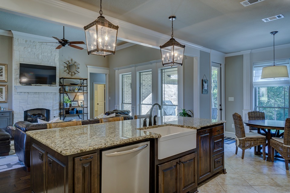 house with gray and brown interior