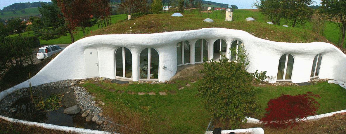 An earth sheltered house in Switzerland