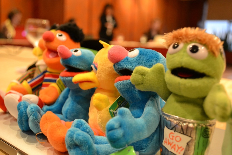 dolls teddies muppets